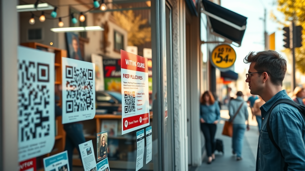 small business storefront blending digital and print marketing for new customer attraction