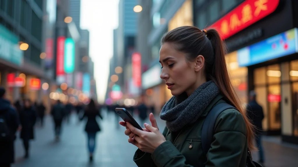 Woman using voice search on her phone frustrated by why local businesses don't show up in voice and ai search