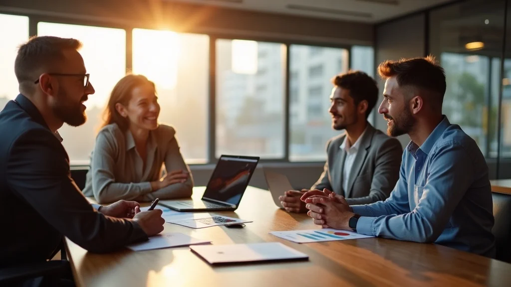 Using Localized Content to Boost Your Business’s AI Recommendations Local business team reviewing case studies in a modern conference room