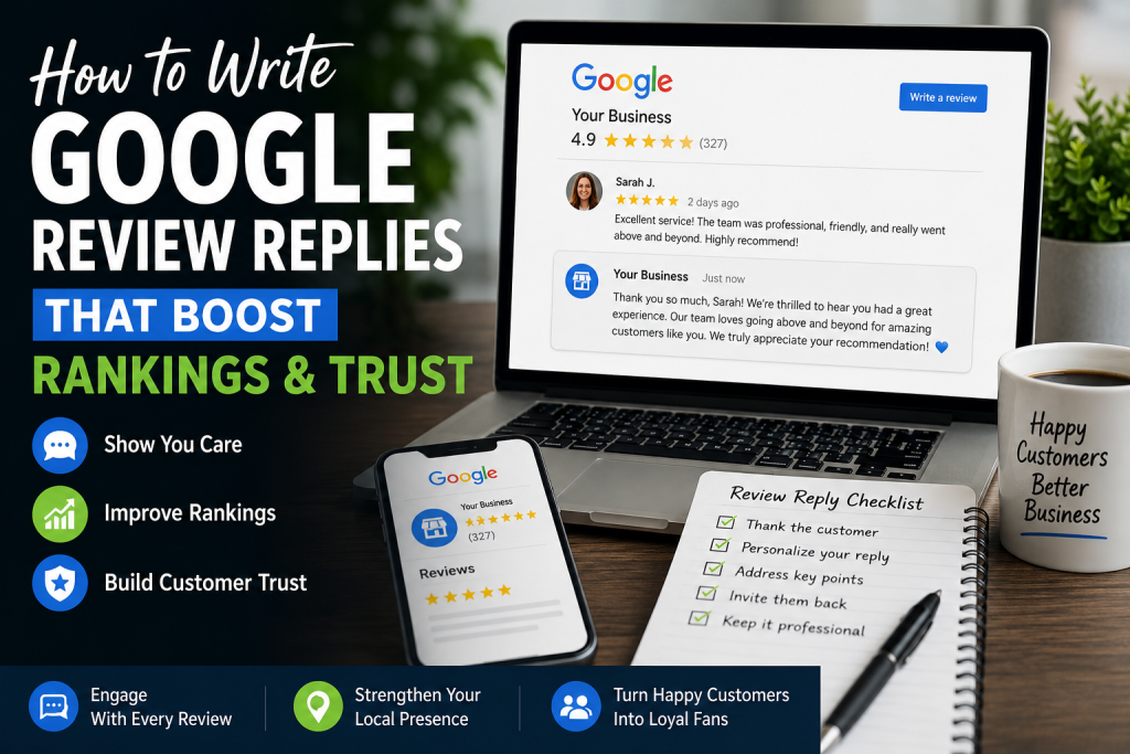 business owner replying to a Google review